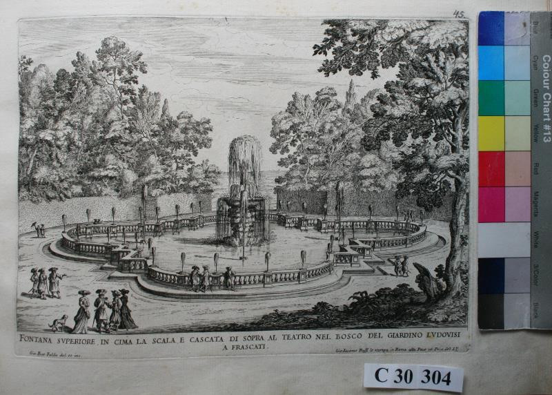 Giovanni Battista Falda - Fontana superiore del giardino Ludovisi