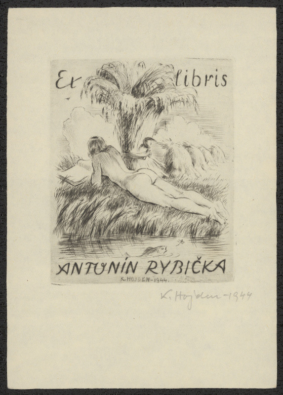 Karel Hojden - Ex libris Antonín Rybička
