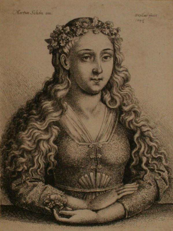 Václav (Wenceslaus) Hollar - Žena  s  dubovým  listem