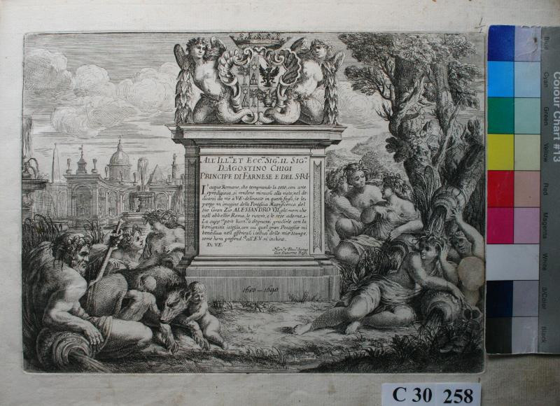 Giovanni Battista Falda - Ilustrovaná dedikace (I.)