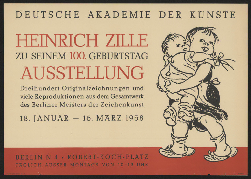 neznámý - 100. výročí naroz. Heinrich Zille, Berlín, Robert Koch Platz