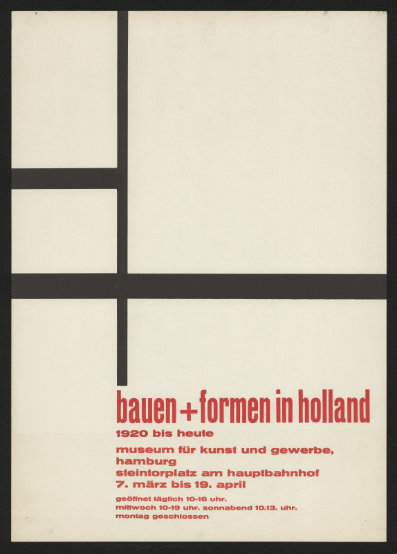 neznámý - Bauen + Formen in Holand 1920 bis heute, Museum f. Kunst u. Gewerbe, Hamburg
