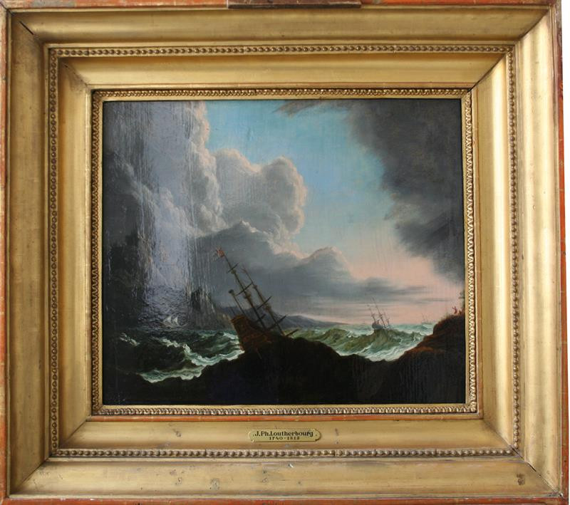 Philipp Jacob Loutherbourg II. - Rozbouřené moře s plachetnicemi
