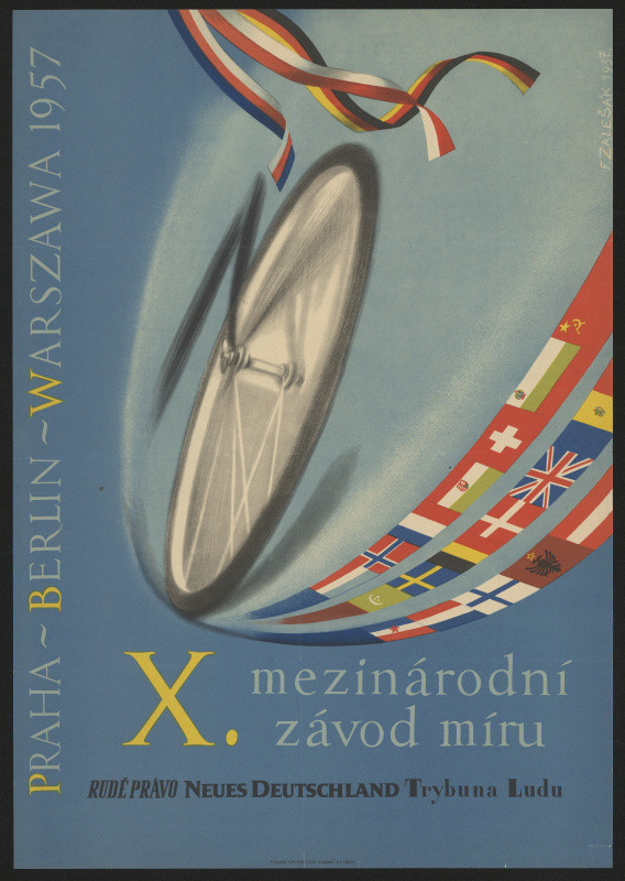František Zálešák - X. mezinár. závod míru Prah - Berlín - Warszawa 1957