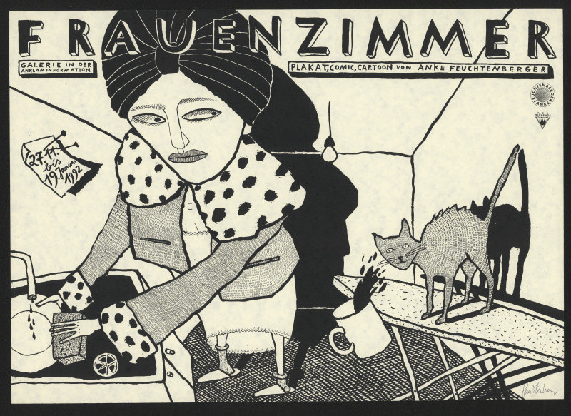 Anke Feuchtenberger - Frauenzimmer. Plakat, Comic, Cartoon von A.F.