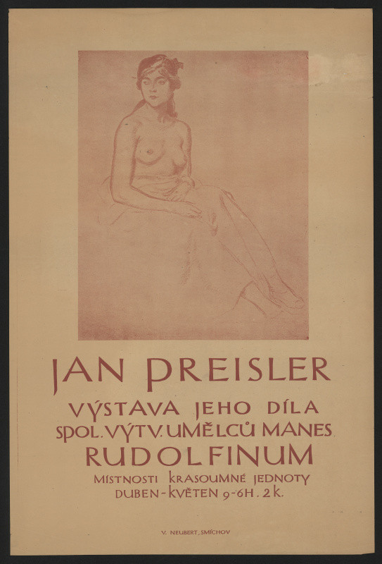 neznámý - Jan Preisler, výstava SVU Mánes, Rudolfínum