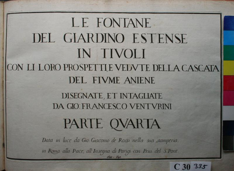 Giovanni Francesco Venturini - Le fontane del giardino Estense in Tivoli (pars 4)