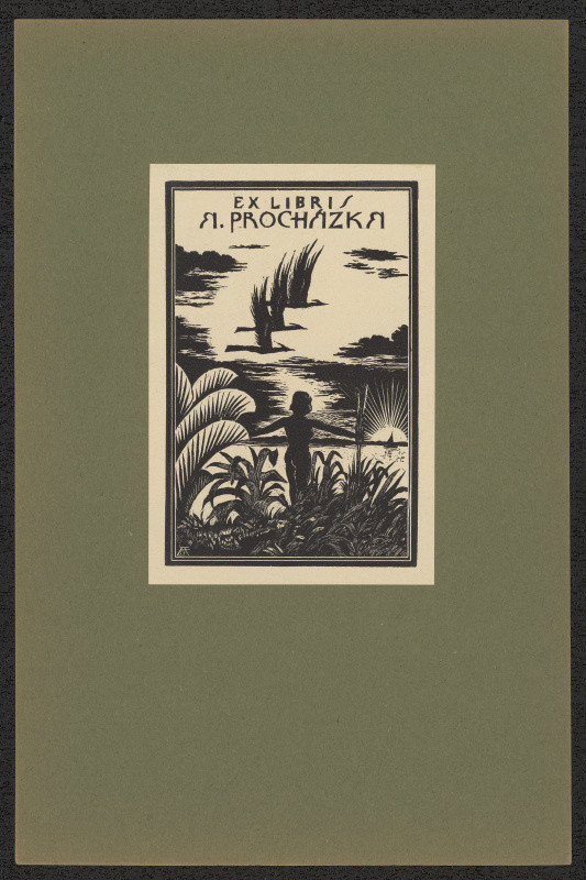 Antonín Doležal - Ex libris A. Procházka. in Šestnáct knižních značek Antonína Doležala I. Plzeň 1926-1927