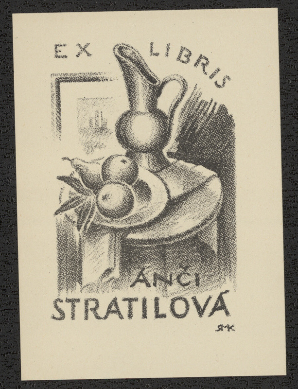 Rudolf (Ruda) Kubíček - Ex libris Anči Stratilová