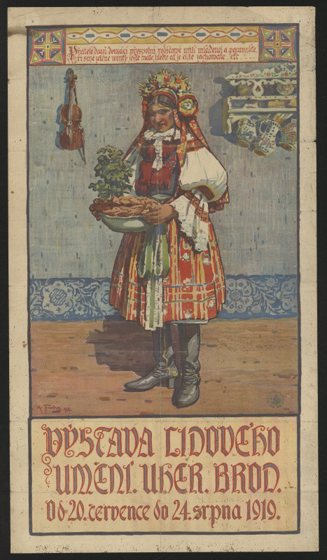 Antoš Frolka - Výstava lidového umění Uherský Brod 1919