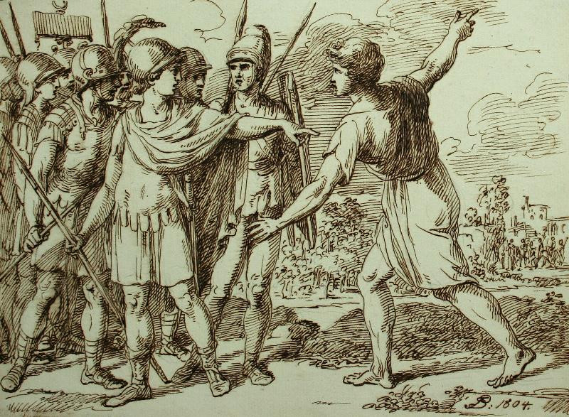 Josef Bergler - Výjev s římským vojskem