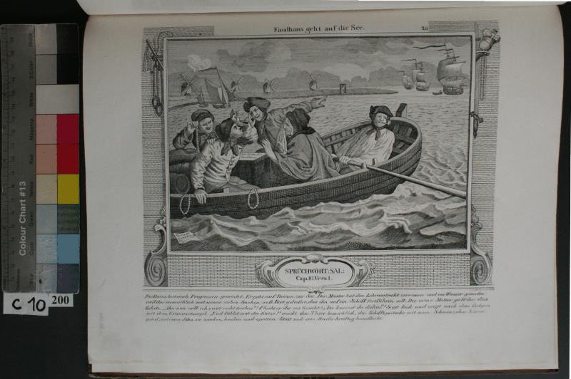 Johann Christian Böhme (C. C. Böhme) - Faulhans geht auf die See. in William Hogarths sämtliche Werke