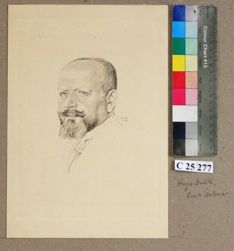 Emil Orlik - Mužský  portrét, 1918