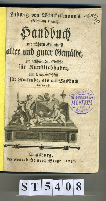 Christian Deckardt, Johann Heinrich Ludwig von Winckelmann, Conrad Heinrich Stage - Handbuch zur nähren Kenntniß alter und guter Gemälde