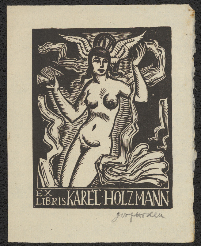 Josef Hodek - Exlibris Karel Holzmann