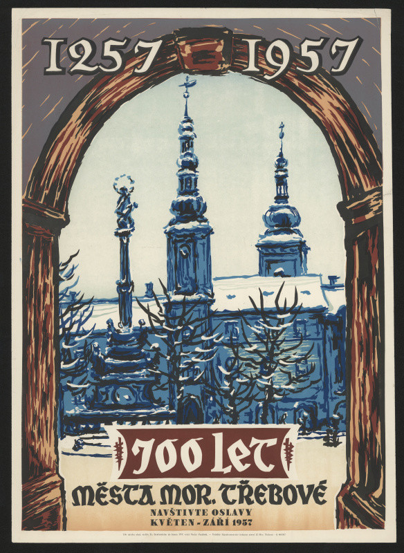 Fr. Strážnický - 700 let města Moravské Třebové, květen-září 1957-1257-1957