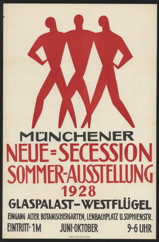 neznámý - Münchener Neue-Secession. Sommer Ausstellung 1928, Glaspalast-Wesflügel