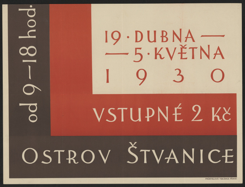 neznámý - Ostrov Štvanice 19. duben - 5. květen 1930