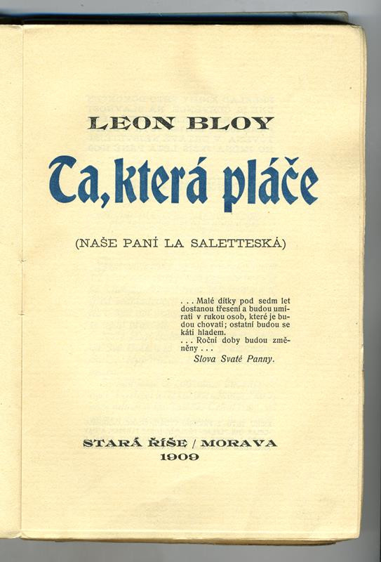 Léon Bloy - Ta, která pláče