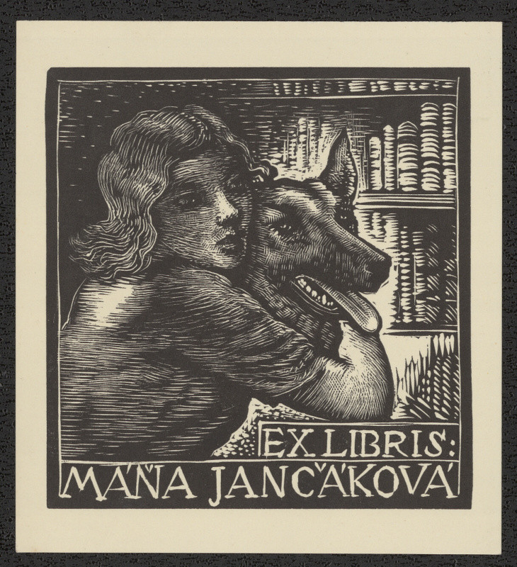 Josef Hodek - Exlibris : Máňa Jančáková
