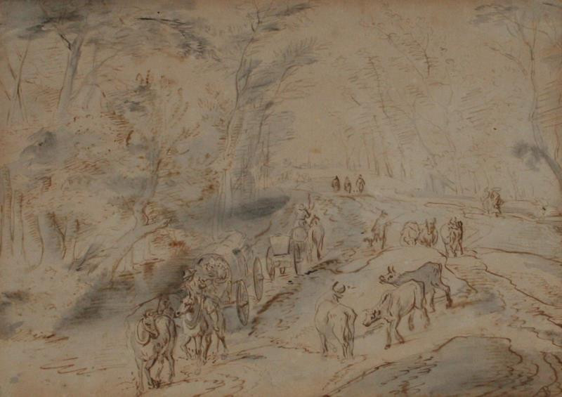 Jan Brueghel I. - následovník - Cesta lesem
