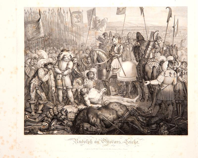 Blasius Höfel (Hoefel) - Rudolf I. nad mrtvým tělem Přemysla Otakara II.