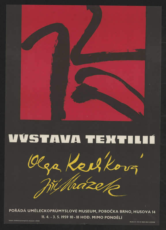 neznámý - Výstava textilií Olga Karlíková, Jiří Mrázek