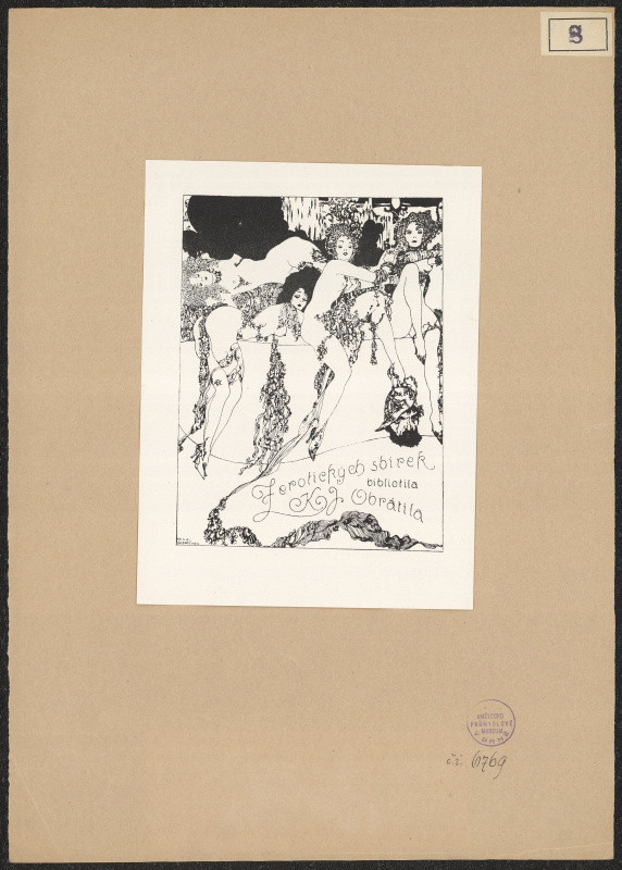 Henri Sebastyan - Ex libris K. J. Obrátil