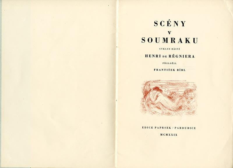 Jaroslav Grus, Paprsek (edice), Henri de Régnier, Vlastimil Vokolek - Scény v soumraku