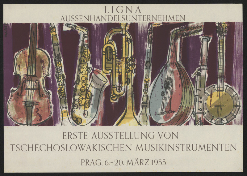 Josef Flejšar - Erste ausstellung von tschechoslowakischen musikinstrumenten