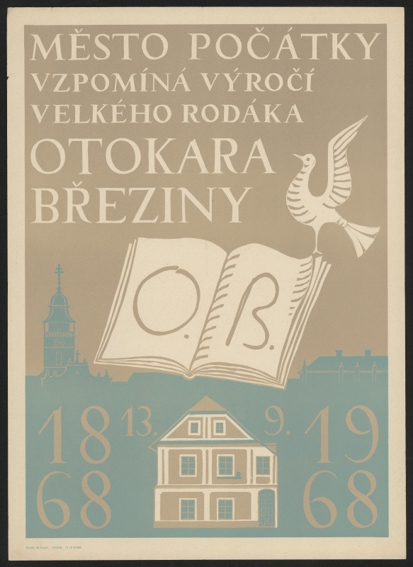 neznámý - Město Počátky vpomína výročí velkého rodka Otokara Bžeziny 1868-1968