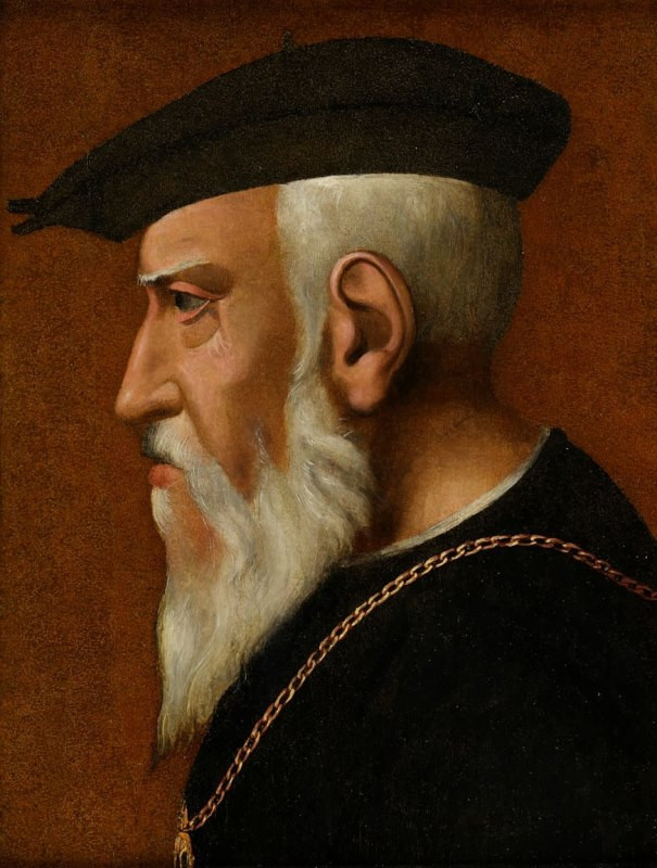 neznámý malíř benátský - Podobizna starého muže s řádem Zlatého rouna