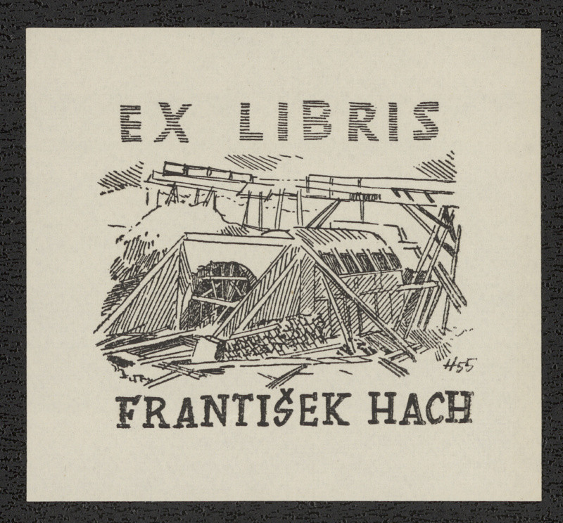 Stanislav Hlinovský - Ex libris František Hach