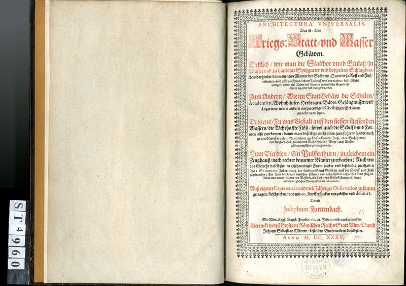 Johann Sebastian Meder, Joseph Furttenbach - Architectura Universalis