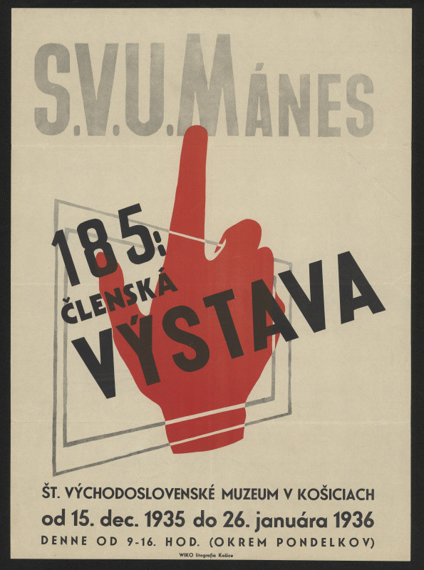 neznámý - S.V.U. Mánes 185: členská výstava Št. Výcjhodloslovenské muzeum v Košiciach 1936
