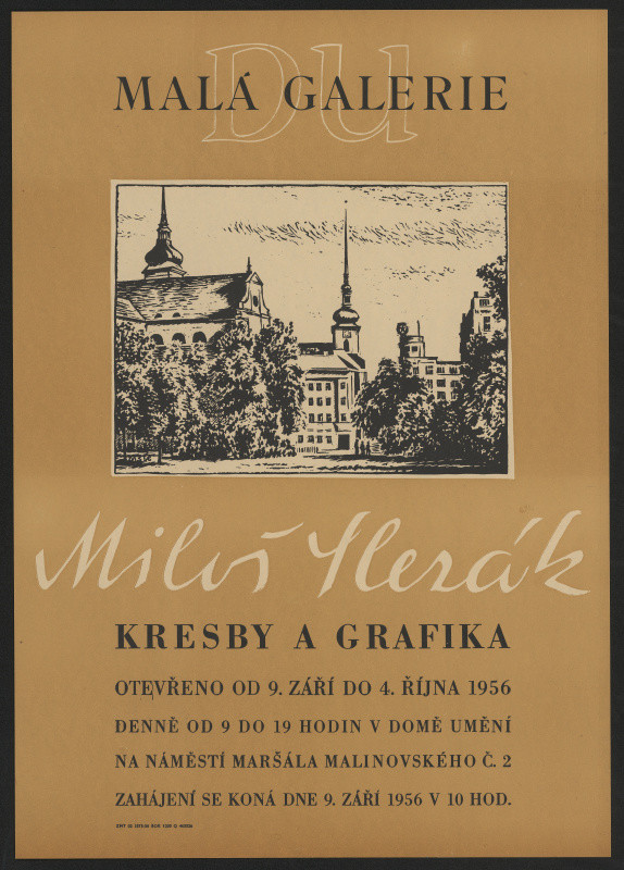 neznámý - Miloš Slezák, kresby a grafika ... 1956 v DU, Malinovského 2