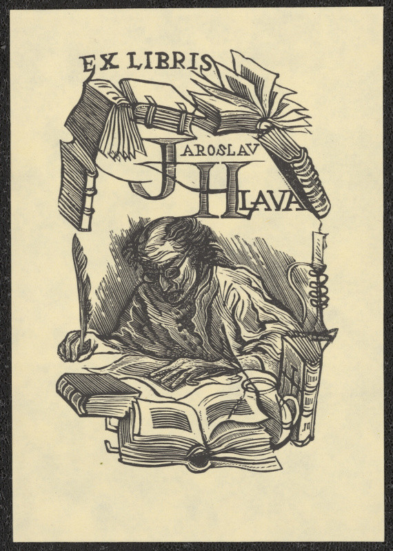 Jaroslav Lukavský - Ex libris Jaroslav Hlava