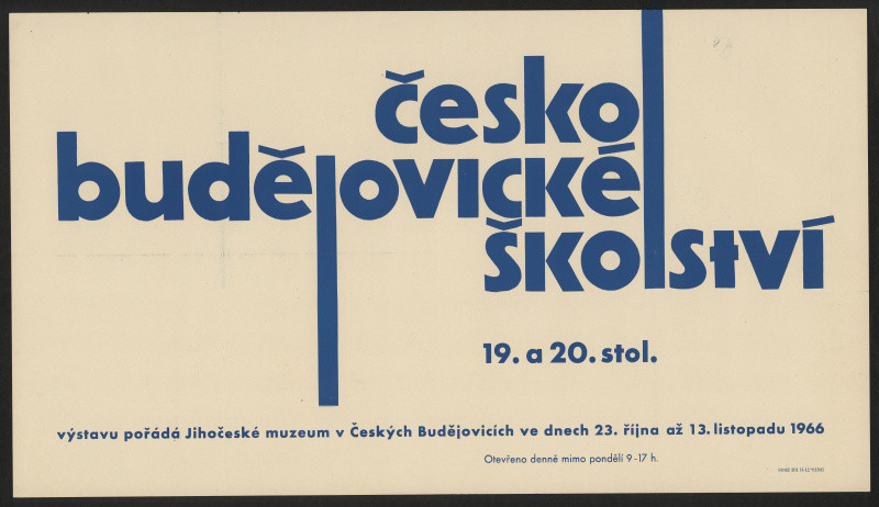 neznámý - Českobudějovické školství 19. a 20. století, Jihočeské muzeum v Čes. Budějovicích 1966