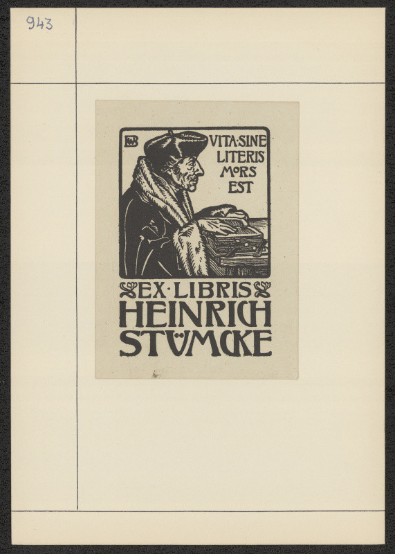 Bernhard Wenig - Ex libris Heinrich Stümcke
