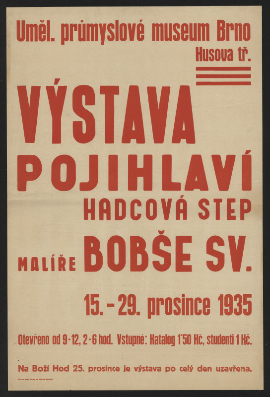 neznámý - Výstava Pojihlaví (Sv. Bobeš), Brno 1935