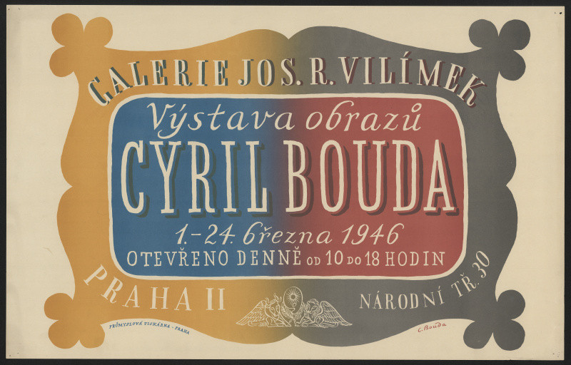 Cyril Bouda - Výstava Cyril Bouda,Galerie Jos. R. Vilímek, Praha II. ...1946