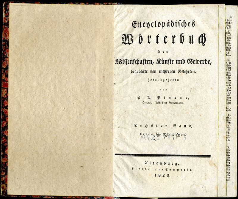 Heinrich August Pierer - Encyclopädisches Wörterbuch der Wissenschaften, Künste und Gewerbe. Sechster Band
