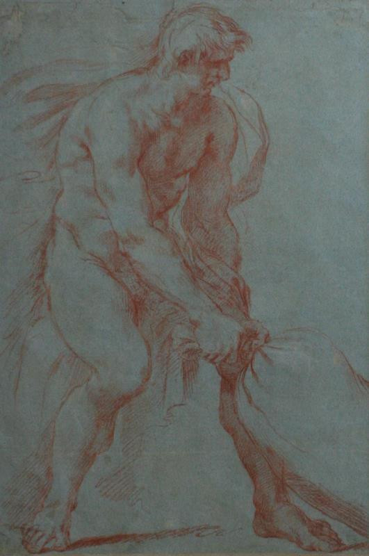 Jean-Baptiste van Loo - Akt muže vlekoucí pytel