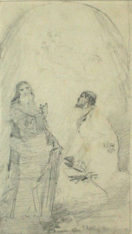 Alfons Mucha - Studie k obrazu sv Cyrila a Metoděje pro Písek v USA