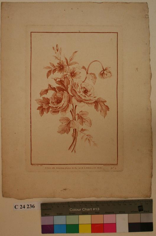 Gilles Antoine Demarteau/1750 - Kytice  s  růžemi  N° 2