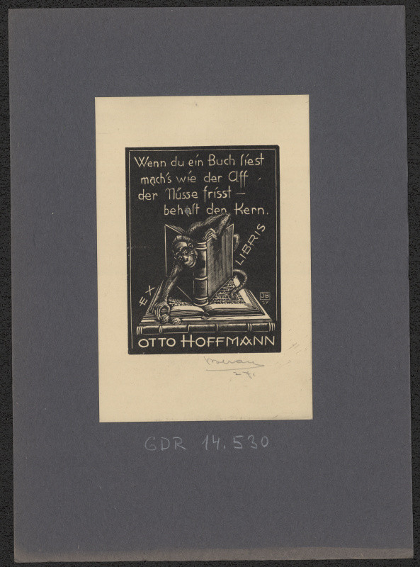 Jaro (Jaroslav) Beran - Exlibris Otto Hoffmann