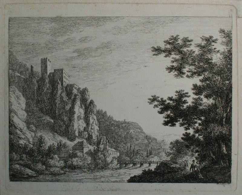 Kilian Ponheimer st. - Údolí řeky s hradem