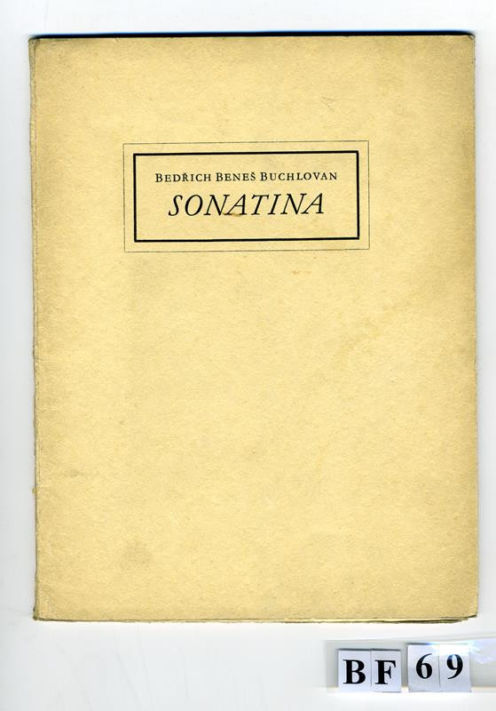 Josef Hrachovina, Cyril Bouda, Bedřich Beneš Buchlovan - Sonatina k pětistému výročí vynálezu umění knihtiskařského 1440 - 1940 ......