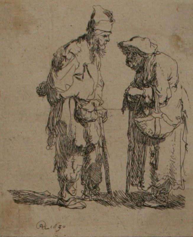 Rembrandt van Rijn - Rozmlouvající žebráci