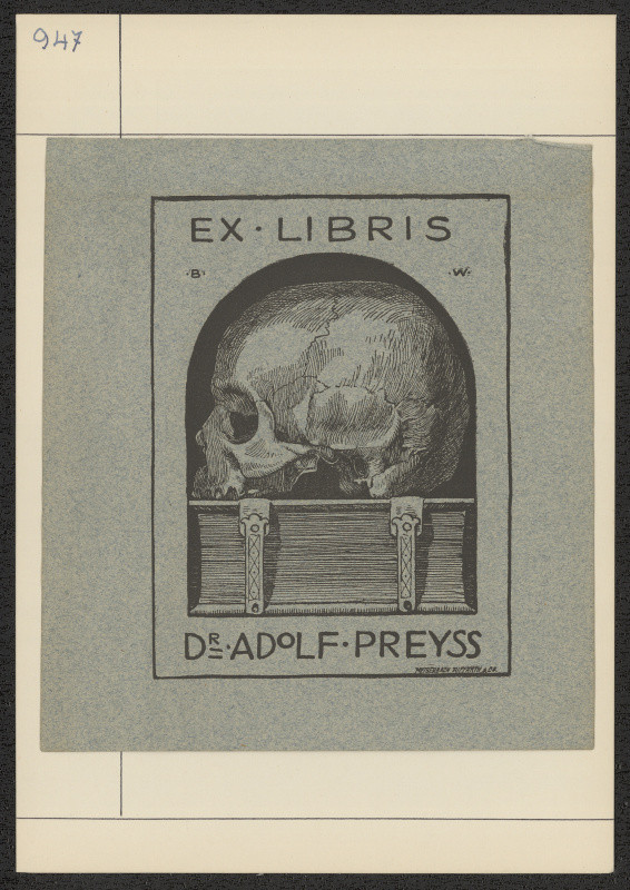 Bernhard Wenig - Ex libris dr. Adolf Preyss